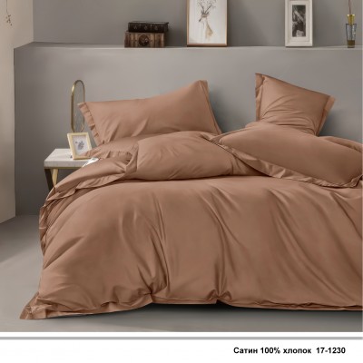 Постельное белье из сатина ГК Bellissimo letto, диз.17-1230 холодный песок